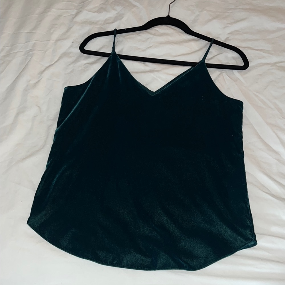 Elegant Green Velvet Women's Top